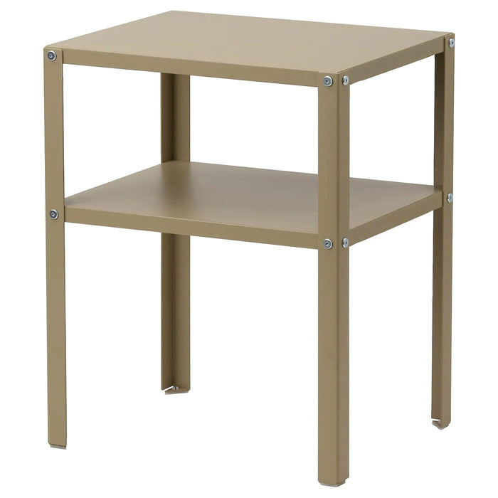 KNARREVIK Bedside table, beige-green 37x28 cm