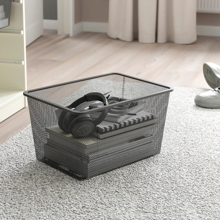 TROFAST Mesh storage box, dark grey, 42x30x23 cm