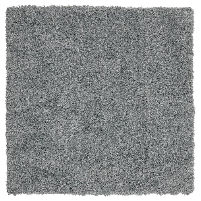 VINDEBAK Rug, high pile, grey, 80x80 cm