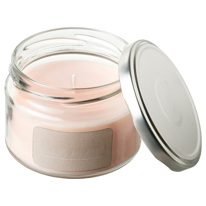 ADELSYREN Scented candle in glass with lid, grapefruit & rose/pale pink, 20 hr