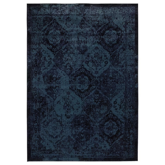 VONSBAK Rug, low pile, dark blue, 133x195 cm