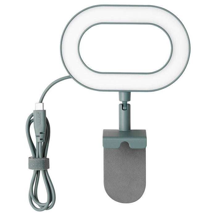 STANKREGN LED ring lamp, dimmable/turquoise