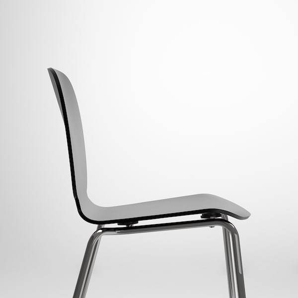 SVENBERTIL Chair, black/Broringe chrome-plated