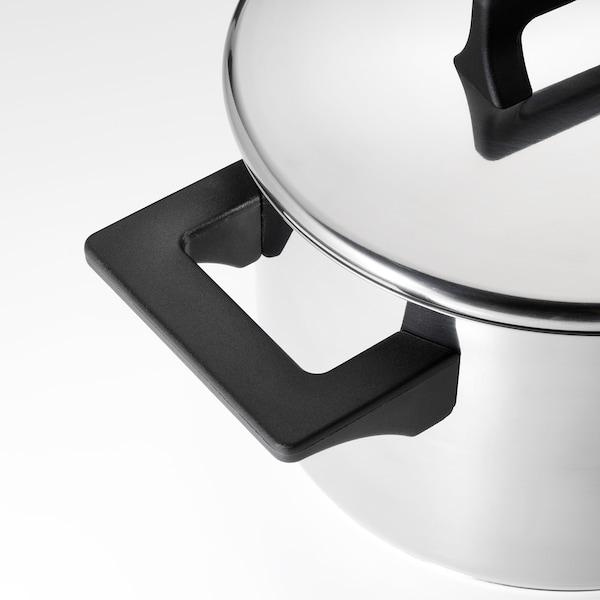 SNITSIG pot with lid 3L stainless steel