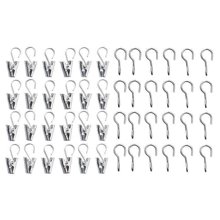 RIKTIG Curtain hook with clip, 24 pieces