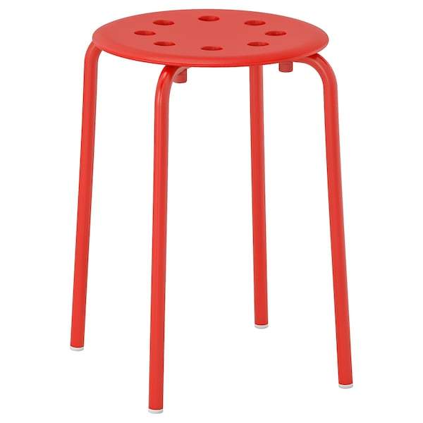 MARIUS Stool, red 45 cm