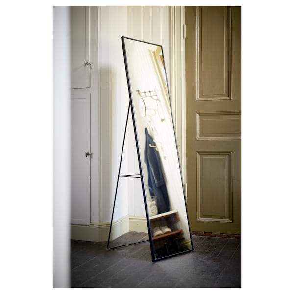 KARMSUND standing mirror 40x167 cm black