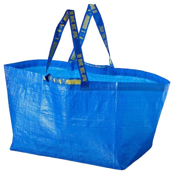 FRAKTA Carrier bag, large, blue 55x37x35 cm/71 l