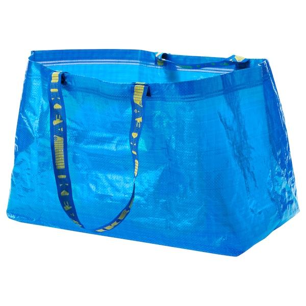 FRAKTA Carrier bag, large, blue 55x37x35 cm/71 l