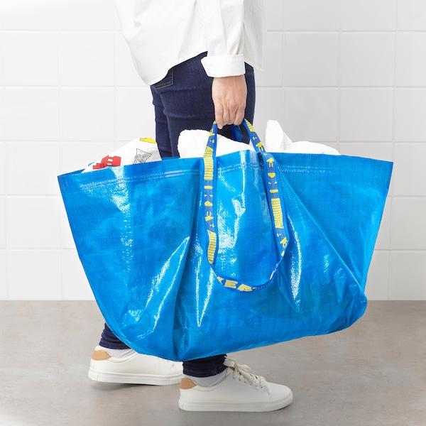 FRAKTA Carrier bag, large, blue 55x37x35 cm/71 l