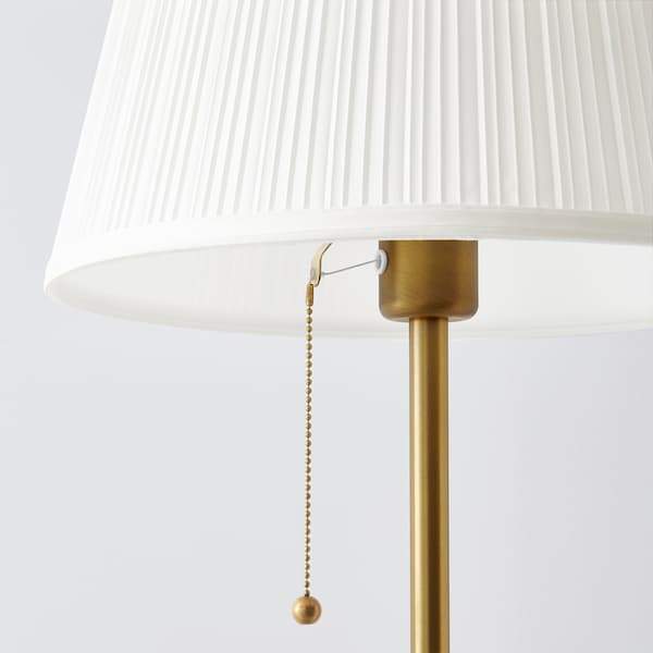 ARSTID Floor lamp, brass, white