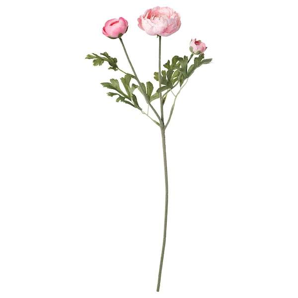 SMYCKA artificial flower 52cm, ranunculus/pink