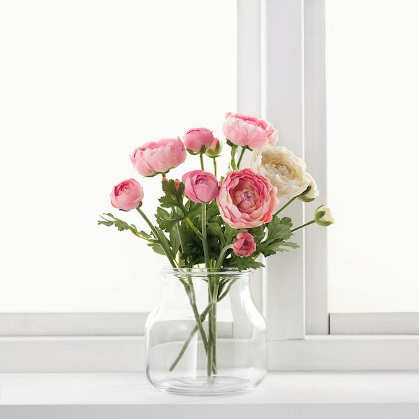 SMYCKA artificial flower 52cm, ranunculus/pink