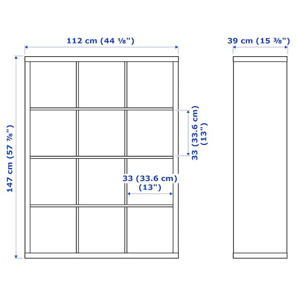 KALLAX Shelving unit, white 112x147 cm