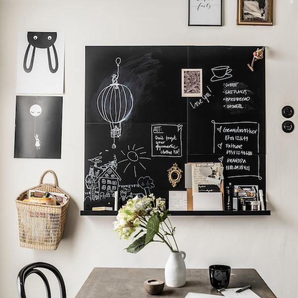 SAVSTA Memo board, black 50x70 cm