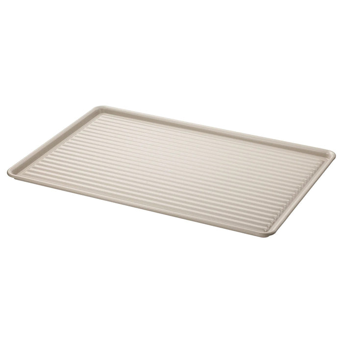 VALVARDAD Dish drainer, beige/galvanised, 52x35 cm