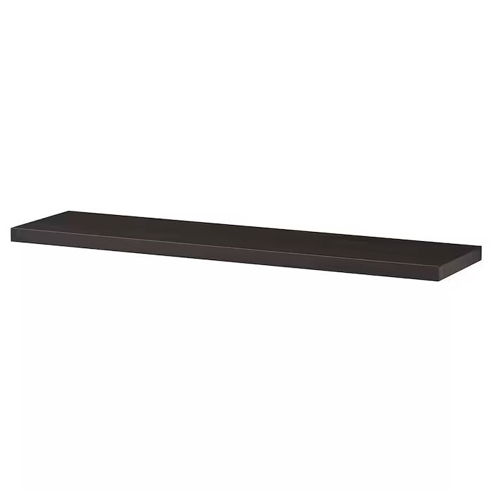 BERGSHULT Shelf, brown-black, 80x20 cm, 60430506