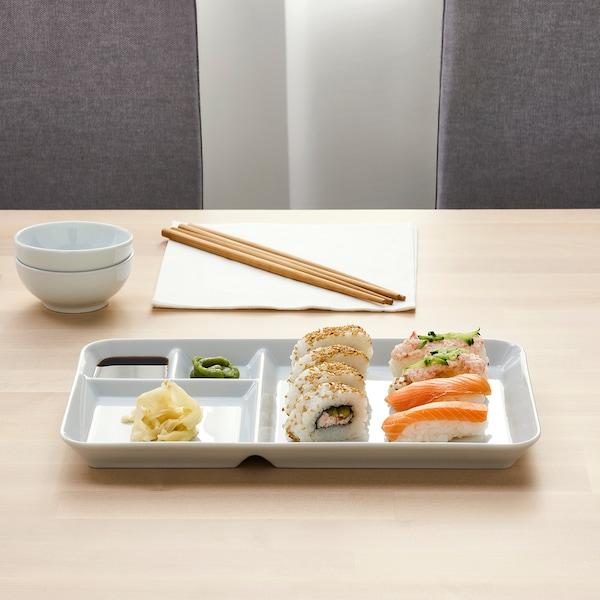 IKEA 365+ Plate with compartments, white 31x19 cm