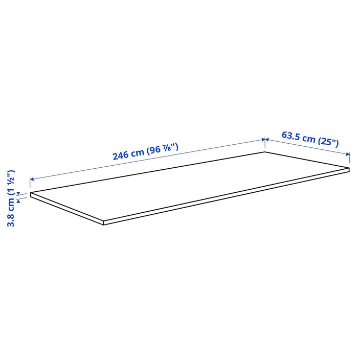 SALJAN Worktop, oak effect/laminate, 246x3.8 cm