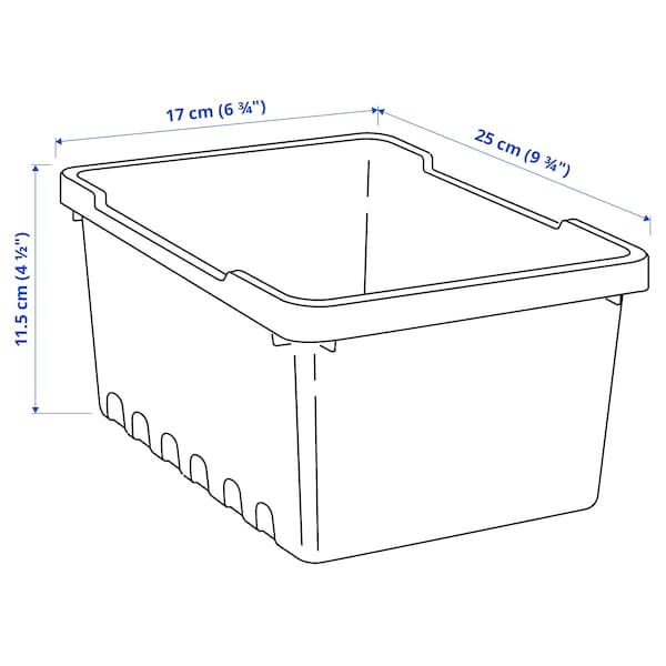 UPPSNOFSAD Storage box, black 25x17x12 cm/4 l