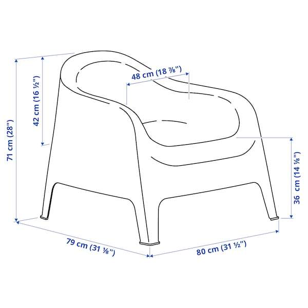 SKARPO Armchair, outdoor, dark beige