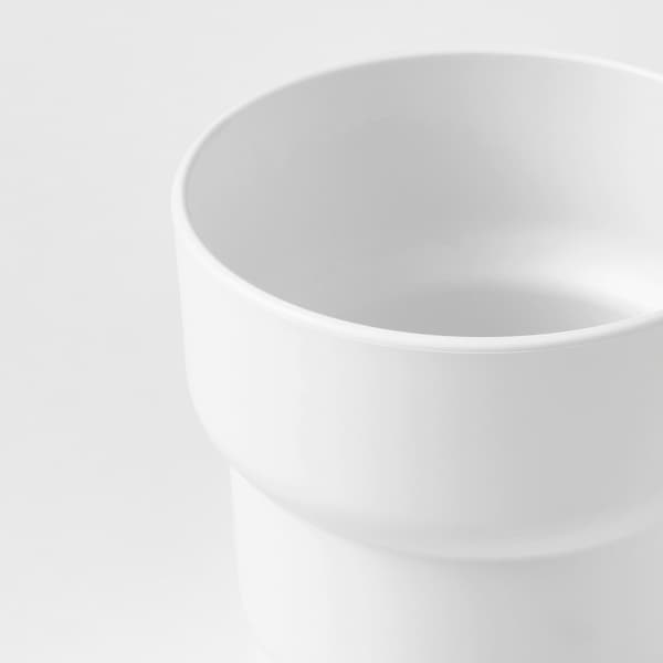 FORENLIG Plant pot, in/outdoor white 9 cm