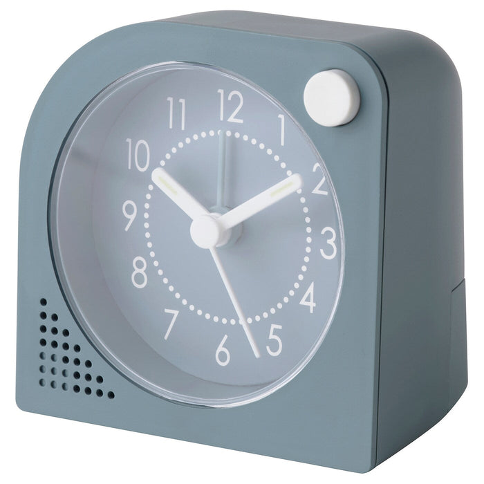 TJINGA Alarm clock, turquoise, 5x8x6 cm