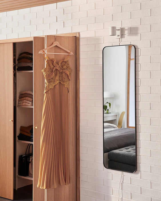 LINDBYN Mirror, black 40x130 cm