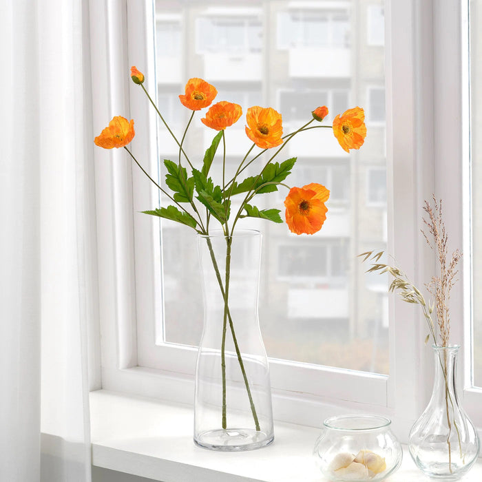 SMYCKA Artificial flower, in/outdoor/Poppy orange 60 cm