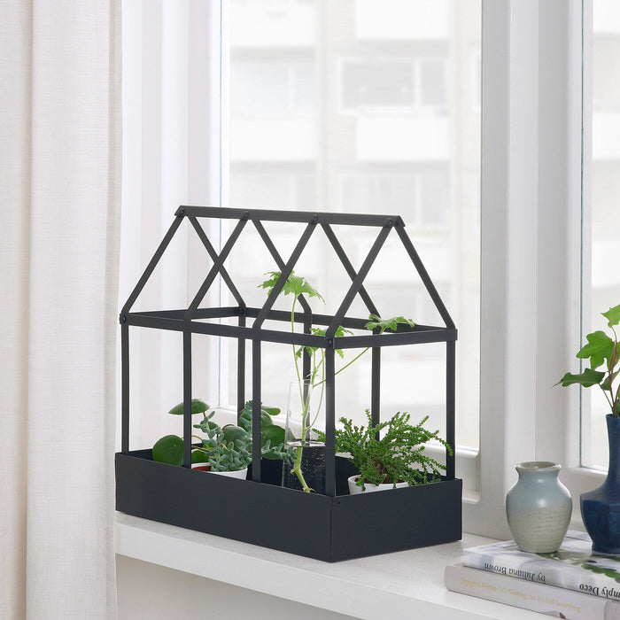 SENAPSKAL  Decoration greenhouse,in/outdoor black 34 cm