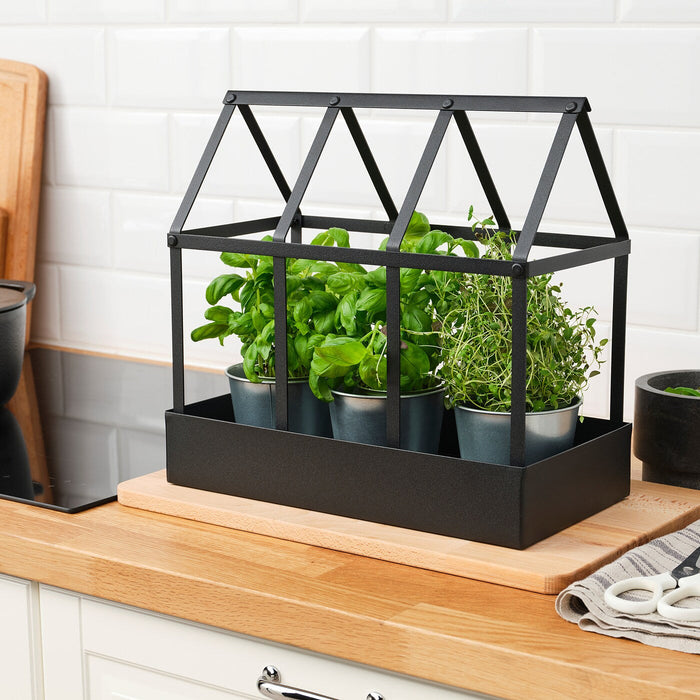 SENAPSKAL  Decoration greenhouse,in/outdoor black 34 cm