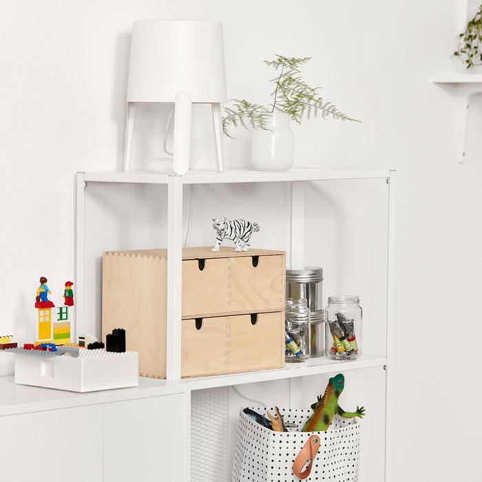 BAGGEBO Shelving unit, metal/white 60x25x116 cm