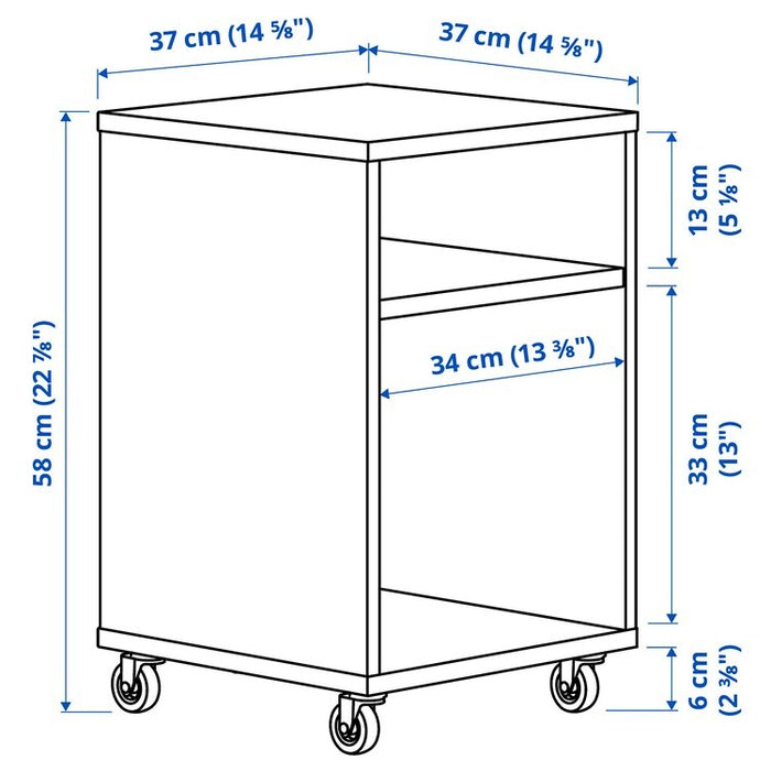 VIHALS Bedside table, 37x37 cm