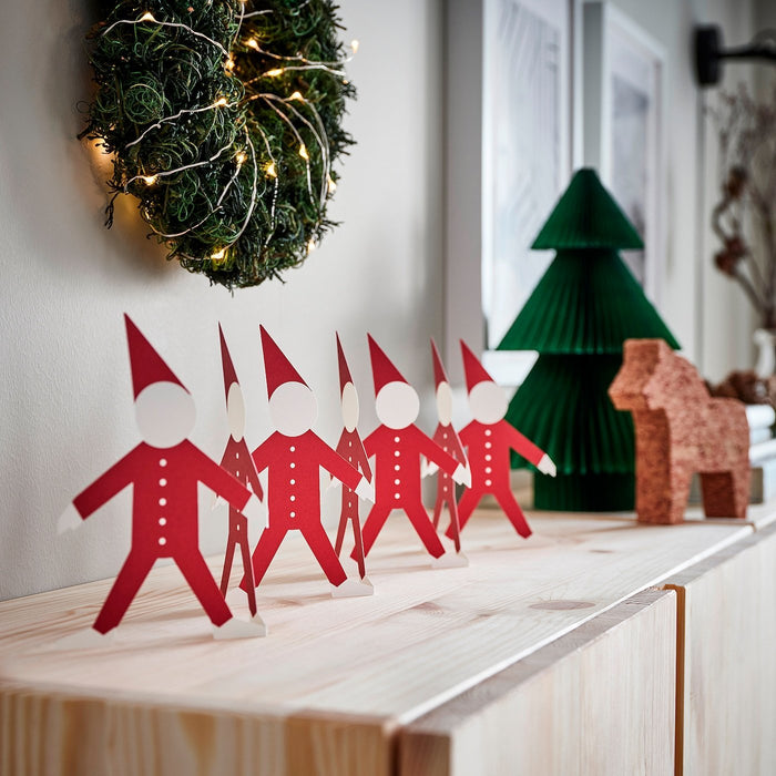 VINTER 2021 Decoration, Santa Claus/paper red