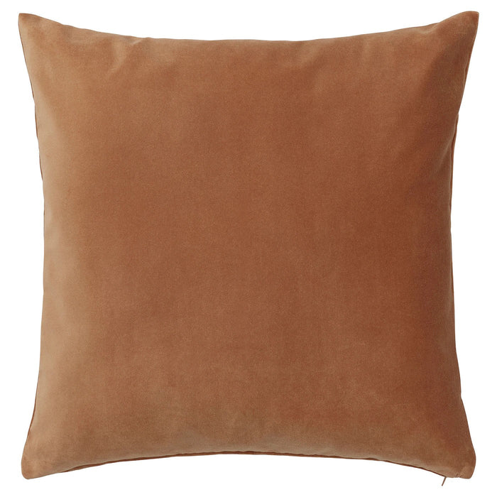 SANELA Cushion cover, brown-yellow, 50x50 cm