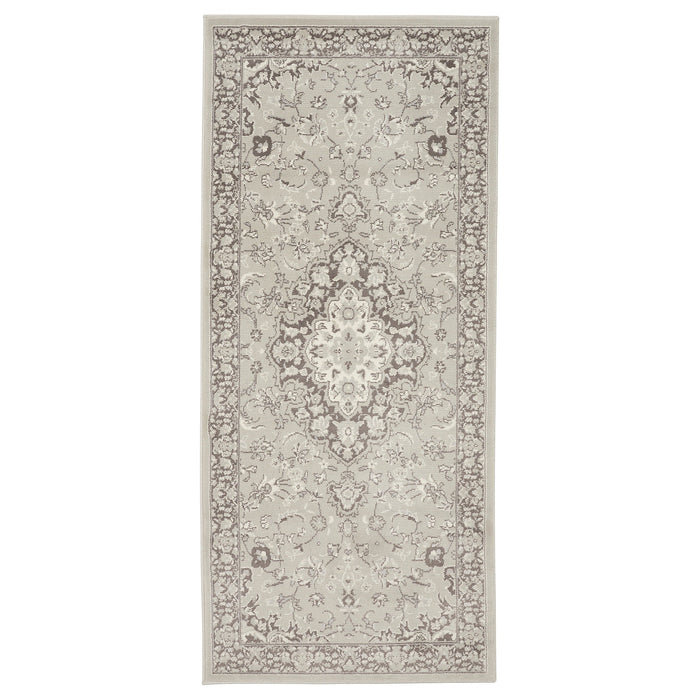 VEDBAK Rug, low pile, light grey, 80x180 cm