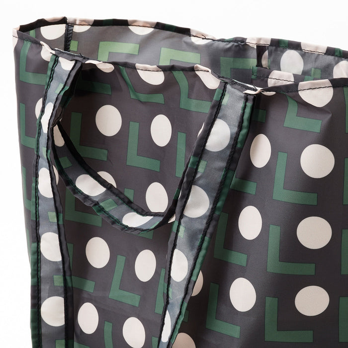 SKYNKE Carrier bag, black/beige dot pattern, 45x36 cm