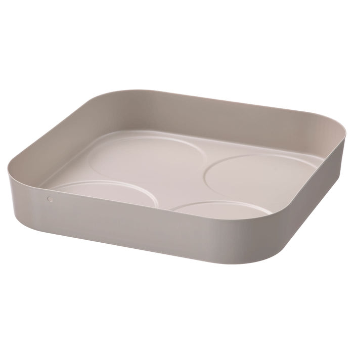 HALVTOM Spice jars/bottles tray, grey-beige, 17x17 cm