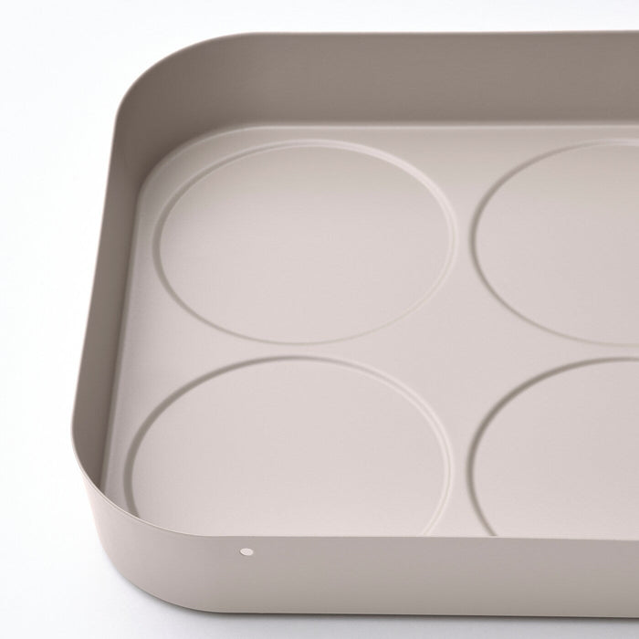 HALVTOM Spice jars/bottles tray, grey-beige, 17x17 cm