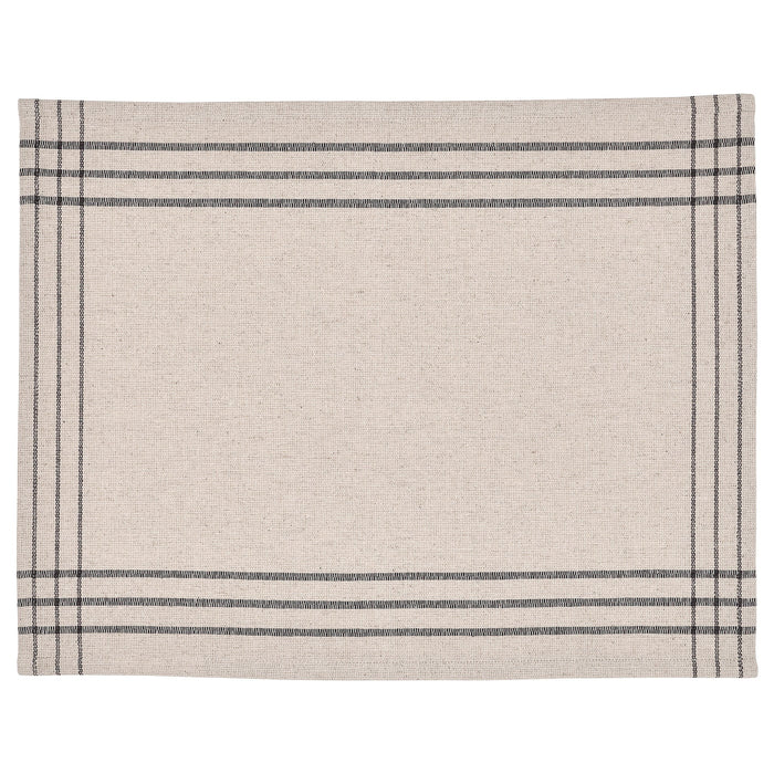 VARARV Place mat, dark grey/natural, 35x45 cm