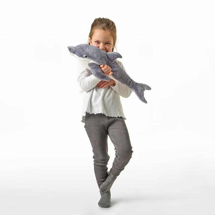 BLAVINGAD Soft toy, dolphin/gray, 50 cm