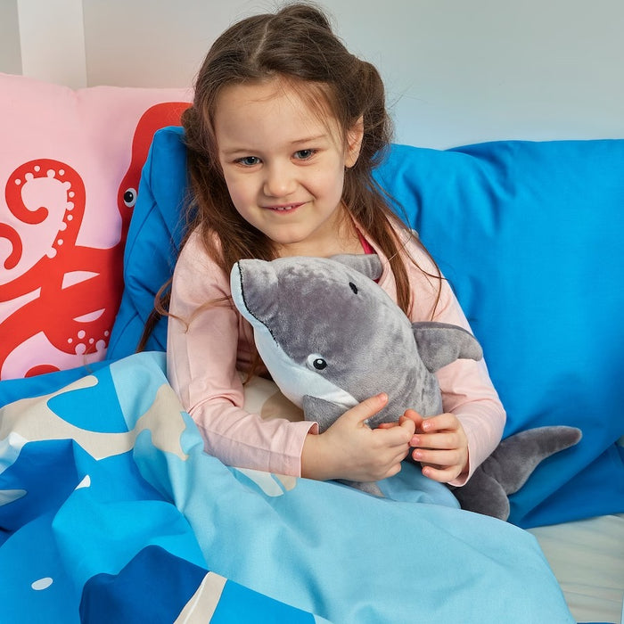 BLAVINGAD Soft toy, dolphin/gray, 50 cm