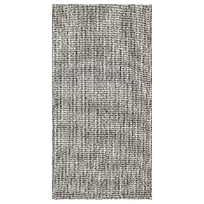 TIPHEDE rug, flatwoven, black/natural, 80x150 cm