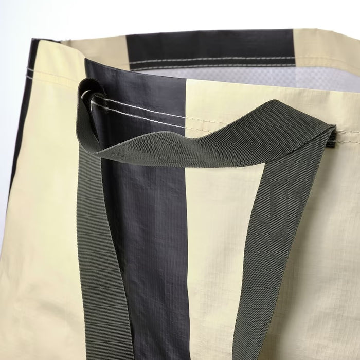 SACKKARRA carrier bag, off-white/black stripe, 37x57x39 cm/71 l