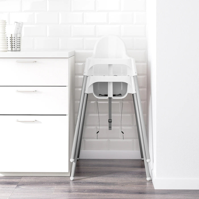 ANTILOP Highchair with safety belt, white