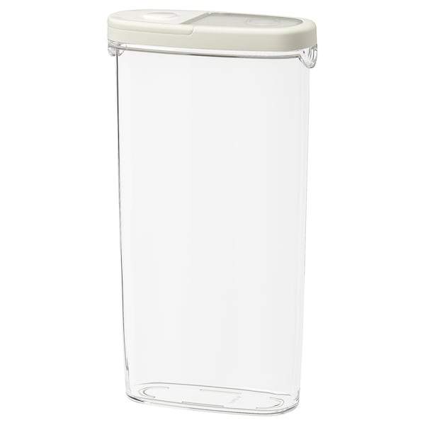 IKEA 365+ Dry food jar with lid, transparent/white 2.3 l