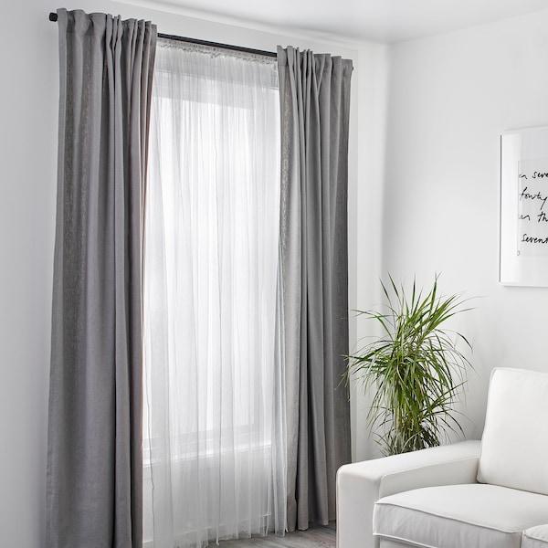 LILL Net curtains, 1 pair, white 280x250 cm