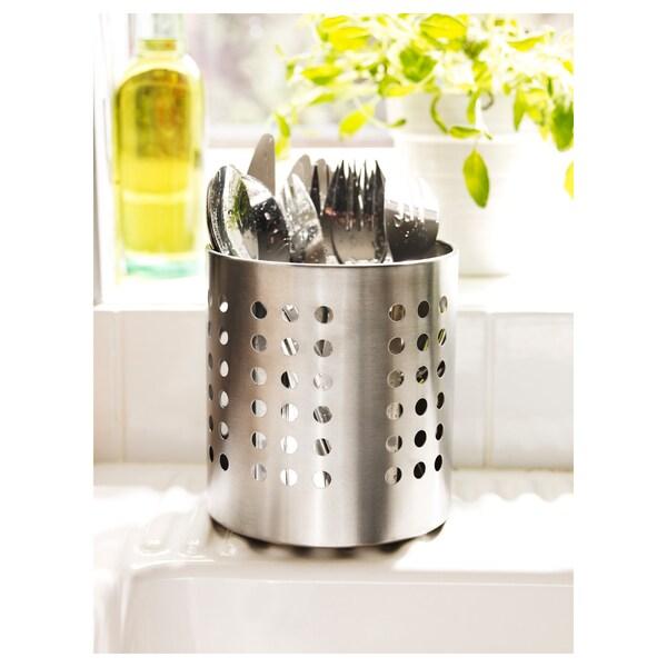 ORDNING Cutlery stand, stainless steel 13.5 cm