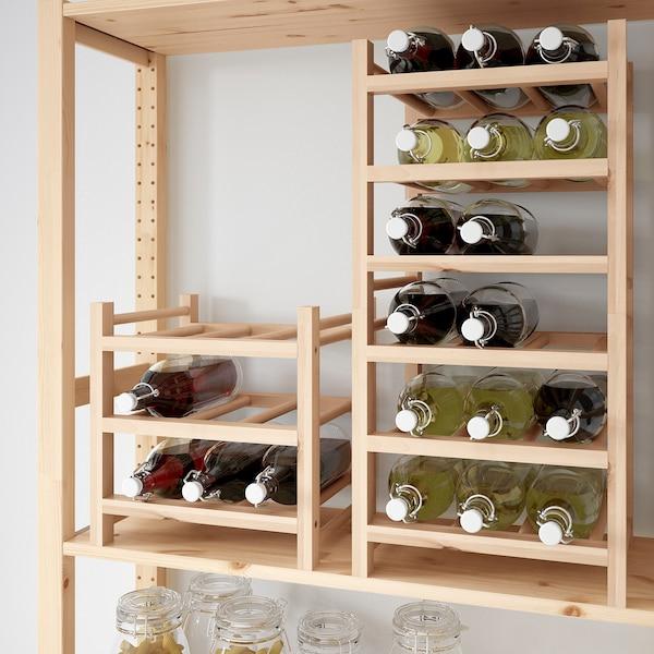 HUTTEN 9-bottle wine rack, solid wood