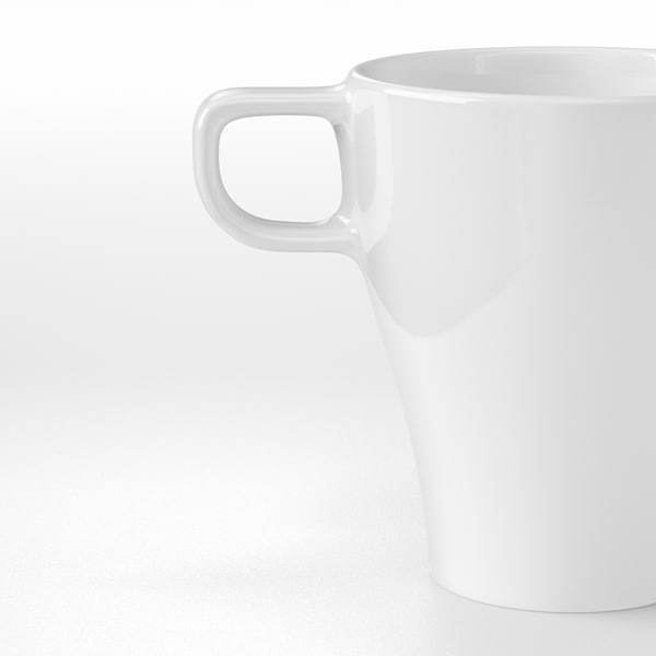 FARGRIK Mug, stoneware white 25 cl